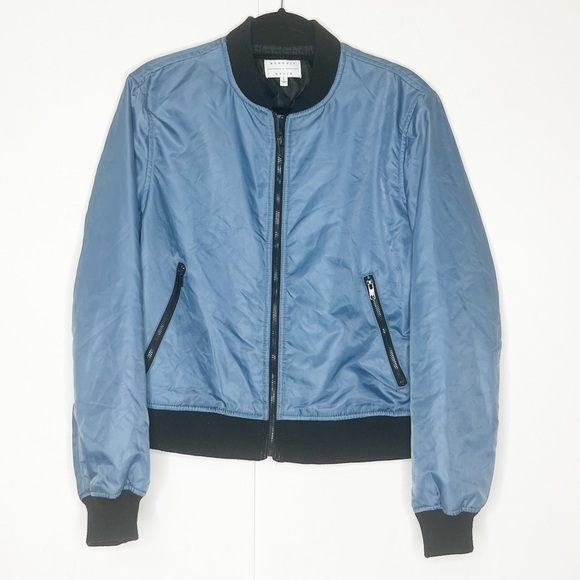 Kendall + Kylie Blue Bomber Jacket - Picture 2 of 4